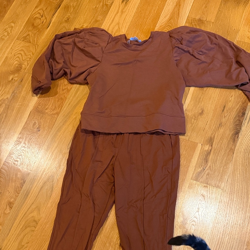 Antonio Melani Brown Top and Pants Set sweatsuit medium/6